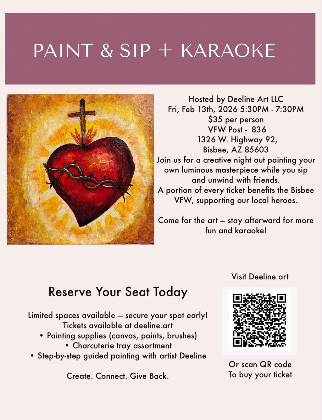 Paint and Sip Bisbee VFW Post 836  2 - 13 -2026
