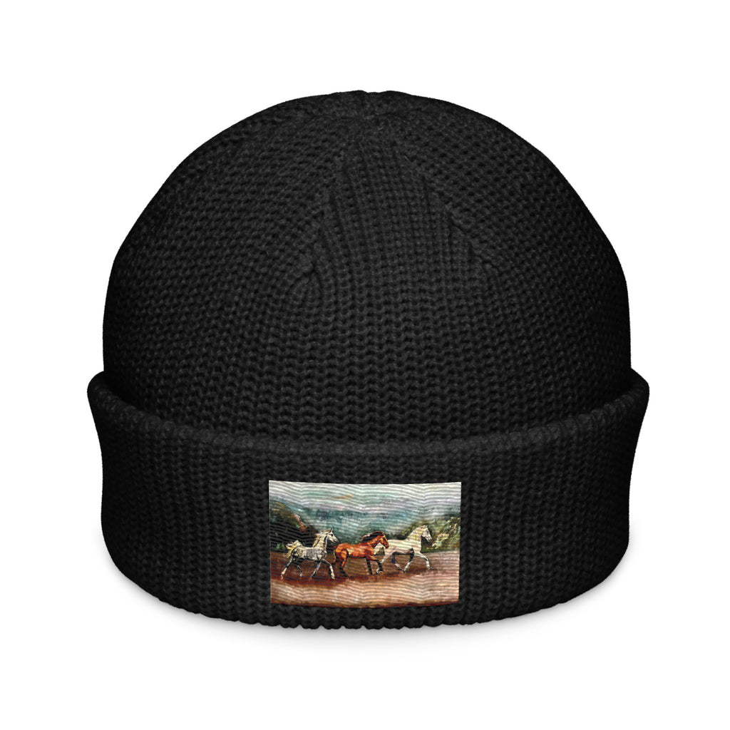 Tranquil Horizon Walk Fisherman Beanie - Black image